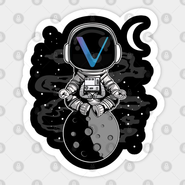 Astronaut Vechain VET Coin To The Moon Crypto Token Cryptocurrency Wallet Birthday Gift For Men Women Kids Sticker by Thingking About